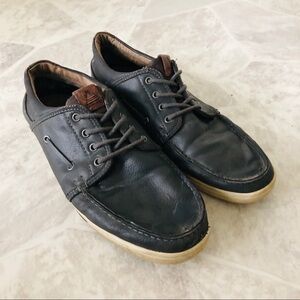 ALDO grey leather men’s lace up men’s boat shoes Size 10